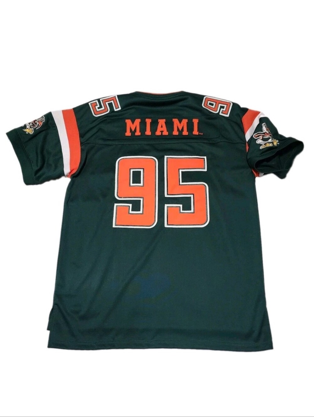 Miami Hurricanes Jersey Shirt # 95 Size XXL College Football EUC University